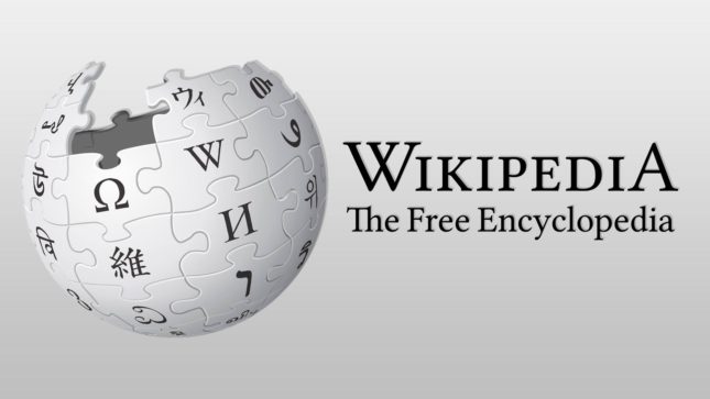Wikpedia logo with Wikipedia: The Free Encyclopedia